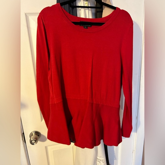 Red Peplum Shirt - Picture 2 of 3